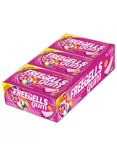 CHICLE RCL FREEGELLS GUM RCL TUTTI FRUTTI 12X15UN