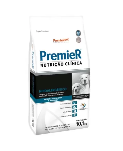 Ração Premier Nutrição Clínica Hipoalérgica Cães Adultos Médio & Grande Porte Cordeiro 10,1kg