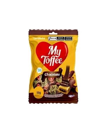 BALA RCL MY TOFFEE LEITE COM RECHEIO CHOCOLATE SM 15X90G