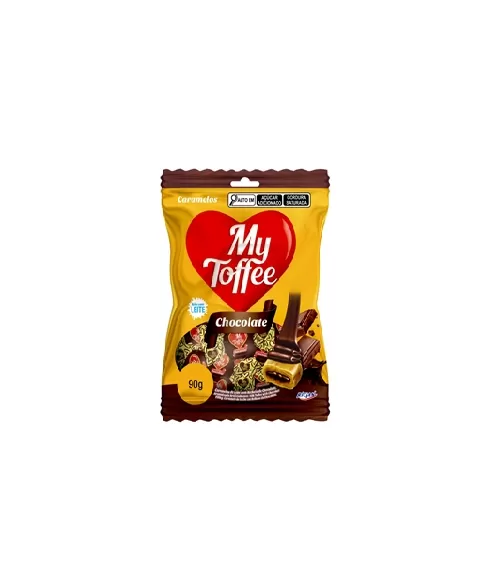 BALA RCL MY TOFFEE LEITE COM RECHEIO CHOCOLATE SM 15X90G