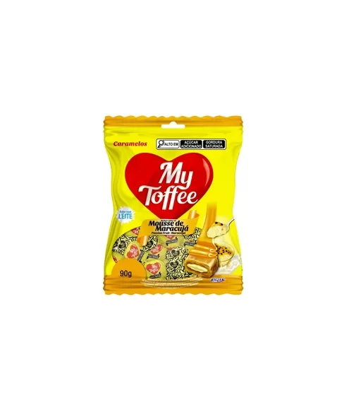 BALA RCL MY TOFFEE LEITE COM RECHEIO MARACUJA 15X90G