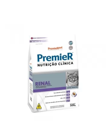 Ração Premier Nutrição Clínica Renal Gatos Adultos Frango 0,5kg