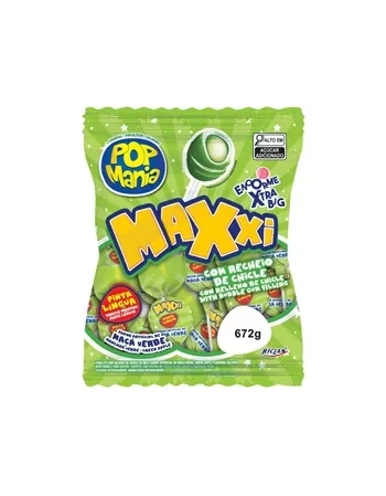 PIRULITO RCL POP MANIA MAXXI MACA VERDE 12X24X28G