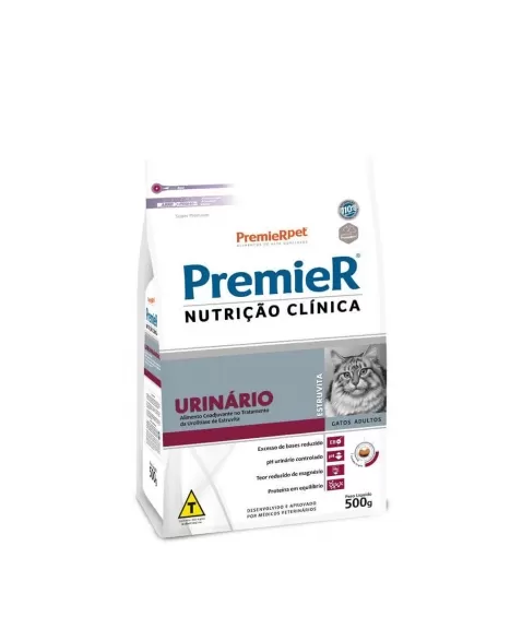 Ração Premier Nutrição Clínica Urinário Gatos Adultos Frango 0,5kg