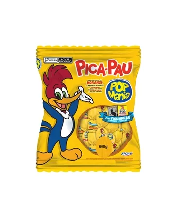 PIRULITO RCL POP MANIA PICA PAU MORANGO 20X50UNX600G