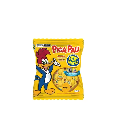 PIRULITO RCL POP MANIA PICA PAU MORANGO 20X50UNX600G