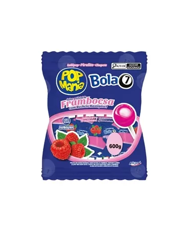 PIRULITO RCL POP MANIA BOLA7 FRAMBOESA 20X50UNX600G