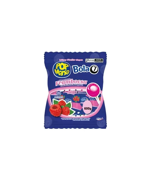 PIRULITO RCL POP MANIA BOLA7 FRAMBOESA 20X50UNX600G