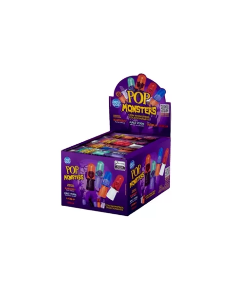 PIRULITO BEST POP MONSTERS SORTIDOS 12X24X14G