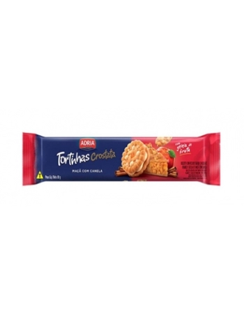 Biscoito Adria Tortinhas Crostata Maçã com Canela 80g Caixa com 30 Unidades