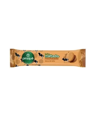 Biscoito Piraque Maltado Ori Recheado De Doce De Leite 40X85G