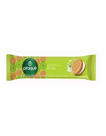 Biscoito Piraque Recheado Limao 40X76G