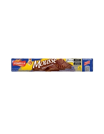 Biscoito Vitarella Mousse de Chocolate 130g Caixa com 40 Unidades