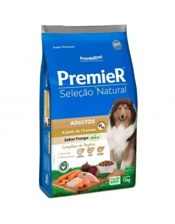 Ração Premier Seleção Natural Cães Adultos Frango 12kg