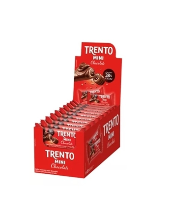 Chocolate Trento Mini Chocolate ao Leite Peccin 16g Display com 16 Unidades