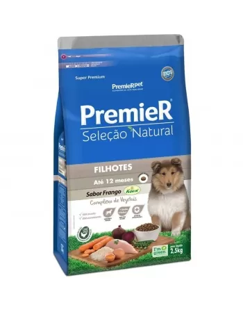 Ração Premier Seleção Natural Cães Filhotes Frango 2,5kg