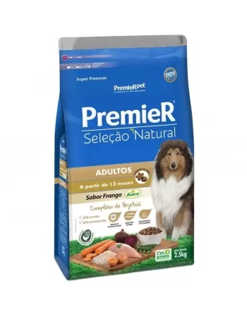 Ração Premier Seleção Natural Cães Adultos Frango 2,5kg