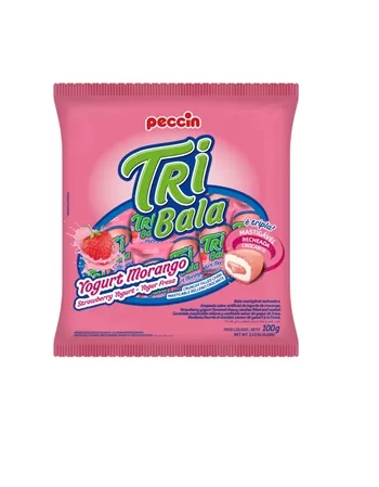 BALA TRIBALA YOGURT MORANGO 32PCX100G