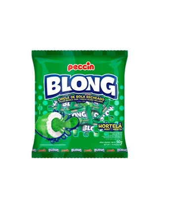Chiclete Blong Hortelã Peccin 50g Caixa com 32 Unidades
