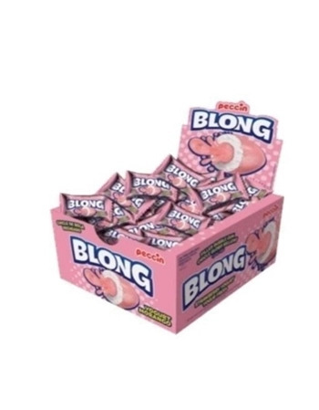 Chiclete Blong Iogurte com Morango Peccin 200g Display com 24 Unidades