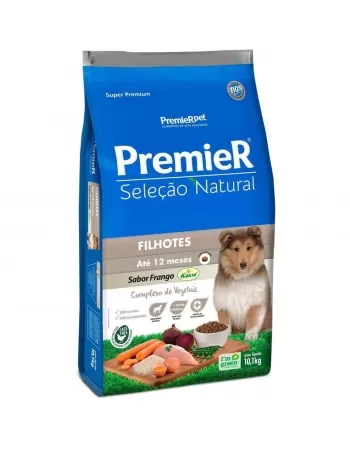 Ração Premier Seleção Natural Cães Filhotes Frango 10,1kg