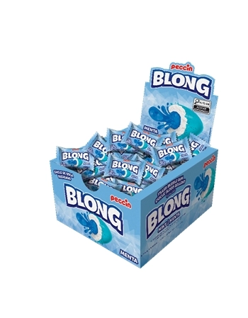 Chiclete Blong Menta Peccin 200g Display com 24 Unidades