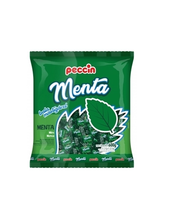 Bala de Menta Peccin 600g Pacote com 20 Unidades