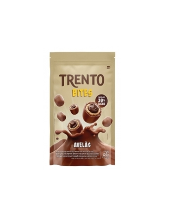 Chocolate Trento Bites Avelã ao Leite Peccin 120g Pouch com 20 Unidades