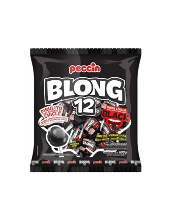 Pirulito Blong 12 Black Peccin 600g Pacote com 16 Unidades