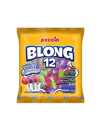 Pirulito Blong 12 Sortido Peccin 600g Pacote com 16 Unidades