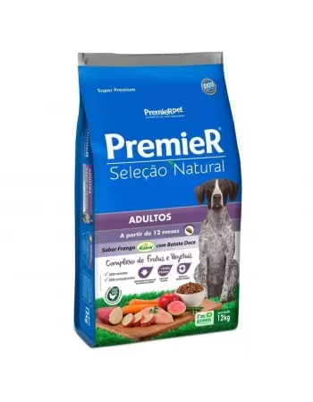 Ração Premier Seleção Natural Cães Adultos Batata Doce 12kg