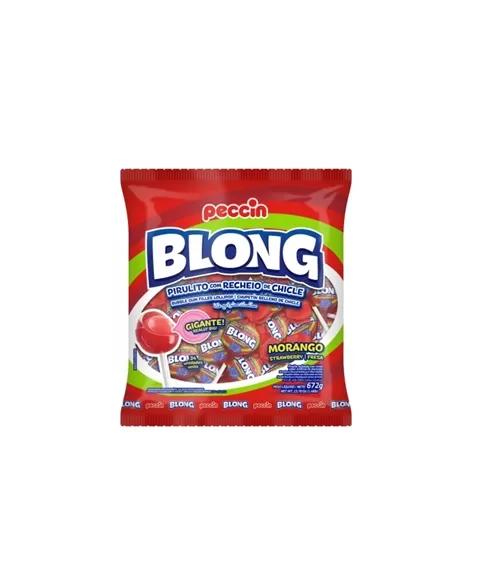 Pirulito Blong 12 Morango 16Pcx600G