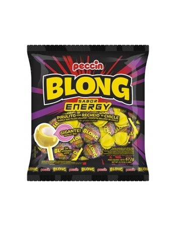 Pirulito Blong Energy Peccin 672g Pacote com 12 Unidades