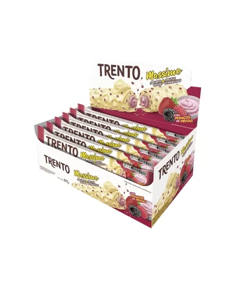 CHOC TRENTO MASSIMO IOGURTE GRE FRUT VERMELH 8DISPX15UNX25G