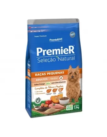 Ração Premier Seleção Natural Cães Adultos Porte Pequeno Chia & Quinoa 2,5kg