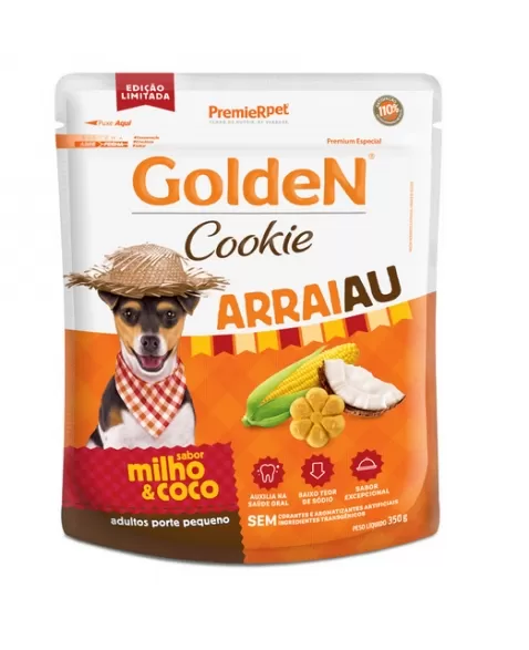 GOLDEN COOKIE CÃES AD ARRAIAU MILHO/COCO 350 G