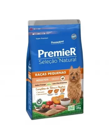 Ração Premier Seleção Natural Cães Adultos Porte Pequeno Chia & Quinoa 1kg