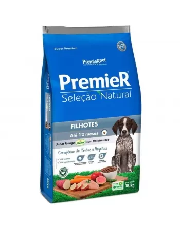 Ração Premier Seleção Natural Cães Filhotes Batata Doce 10kg