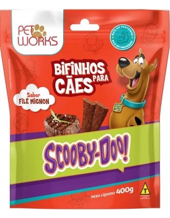 Bifinho para Cães PetWorks Scooby-Doo Sabor Filé Mignon 400g Kit com 10 Unidades