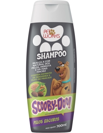 Shampoo Pet Works Scooby-Doo para Cães Pelos Escuros 700ml
