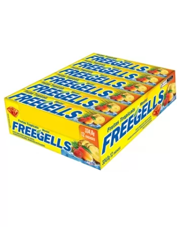 Bala Riclan Freegells Play Frutas Tropicais 36X12Un