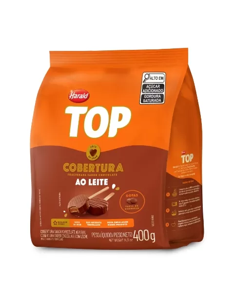 CHOC HARALD TOP COB GTS AO LEITE TOP 10UNX400G