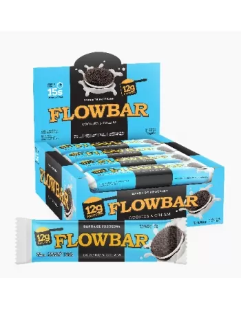 BARRA DE PROTEINA FLOWBAR COOKIES N CREAM 9DPX12UNX40G