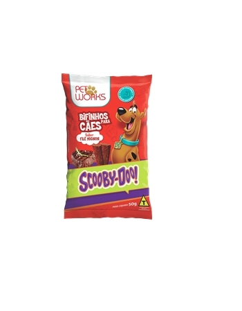 Bifinho Pet Works Scooby-Doo Filé Mignon para Cães 50g Kit com 20 Unidades