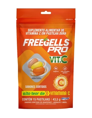 Bala Riclan Freegells Pro Vit C Sortidos Pouch 12x15Un