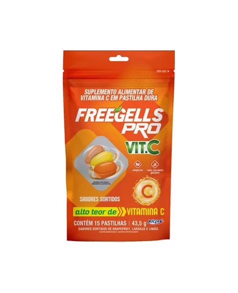 Bala Riclan Freegells Pro Vit C Sortidos Pouch 12x15Un