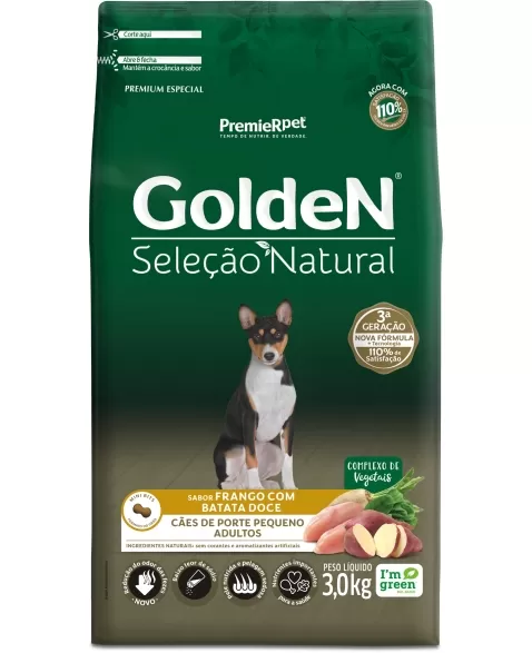 Ração Premier Seleção Natural Cães Adulto Pequeno Porte Frango com Batata Doce 3 KG