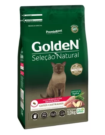 Ração Premier Seleção Natural Gatos Adulto Castrado Batada Doce 1 KG