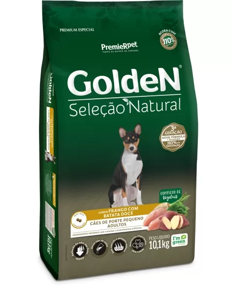 Ração Premier Seleção Natural Cães Adulto Pequeno Porte Frango Com Batada Doce 10,1 KG