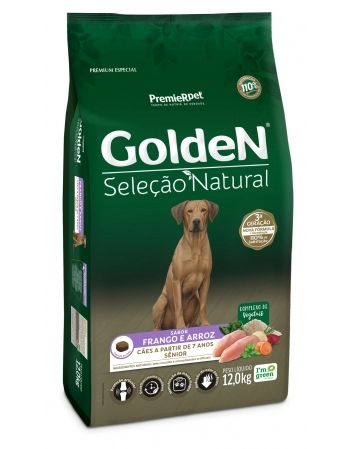 Ração Golden Seleção Natural para Cães Adultos Sênior 12kg